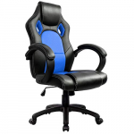 IntimaTe WM Heart Silla de Escritorio, Ergonómica Regulable Altura Ajustable 360° Giratorio para Oficina Hogar y Gaming, Cuero Artificial,Azul