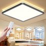 NEEMOSI 24W LED Plafon Led Techo, 3200LM Plafon de Techo Cuadrado Regulable con Mando a Distancia para Dormitorio, Cocina, Salón Balcón (1 Pack, Negro)