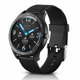 BYTTRON Reloj Inteligente, Rastreador de Ejercicios con Pantalla táctil HD Redondo de Seguimiento del Ritmo cardíaco, Arterial Sleep Monitor Fitness Watch, Podómetro Tracker SMS Smart Watch Hombres