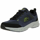 Skechers Oak Canyon, Zapatillas Hombre, Multicolor (Nvlm Black Leather/PU/Mesh/Trim), 46 EU