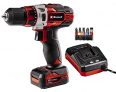 Einhell Taladro atornillador a batería TE-CD 12/1 Li (Li-Ion, 12V, caja cambios 2 veloc., electrónica velocidad, iluminación LED, caja cambios metálica robusta, incl. 45 min cargador + 2,0 Ah batería)