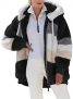 RYTEJFES Sudaderas Mujer con Capucha Chaqueta Jersey Talla Grande 5XL Hoodie Suave y Confortable Suelto Empalme de Rayas Manga Larga Suéter Cálido Pullover Otoño Invierno S~5XL