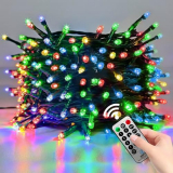 Voolex Luces Navidad Exterior 40M 400 LED, Cadena de Luces Regulable, Blanco Cálido y Multicolor Regulable 11 Modos Luces de Árbol Navidad con Control Remoto Decoración Patio Jardín Festival