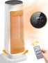 Termoventilador de 2000W, termoventilador cerámico con mando a distancia y táctil, termoventilador de bajo consumo con termostato de calefacción, oscilación de 60°, 12 temporizadores