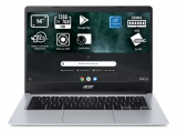 Acer Chromebook 314 CB-CB314-1H-C1SQ – Ordenador Portátil 14″ HD, Laptop (Intel Celeron N4020, 4GB RAM, 64GB eMMc, Gráficos UHD Intel 600, Chrome OS), PC Portátil Plata – Teclado QWERTY Español