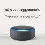 Amazon Echo Dot (3.ª generación) tela de color antracita + Amazon Music Unlimited (6 meses GRATIS con renovación automática)