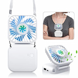 Mini Ventiladores de Mano, Ventilador Portátil USB con Batería Recargable, Ventiladores Plegables con 3 Velocidades para Oficina/Hogar/Viajes/Exterior(blanco)