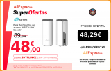 Pack de 2 puntos de acceso WiFi TP LINK Deco E4, repetidor wifi mesh, 2.4GHz (300Mbps), 5GHz (867Mbps), doble banda AC 1200Mbps|Rúteres inalámbricos|