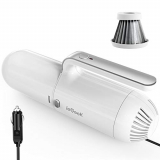 Aspirador de Coche 8000Pa ieGeek, Versión Mejorada Aspiradora de Mano Potente con Cable de 4.5M DC 12V 130W, Aspirador Seco y Húmedo, con HEPA Filtro de Acero Inoxidable, 3 Boquillas