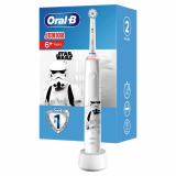 Oral-B Junior Cepillo De Dientes Eléctrico, 1 Mango Recargable De Star Wars Con Tecnología De Braun, 1 Cabezal de Recambio, Apto Para Niños Mayores De 6 Años