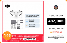Dron DJI Mavic Mini Combo, cámara 2,7K, Estabilizador en tres ejes, Alcance transmisión HD 4km, Tiempo vuelo 30 min.|Drones con cámara|