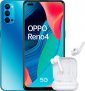 Oppo Reno 4 5G – Smarphone de 6.4″ (Snapdragon 765G, 4020mAh con carga 65W, Android 10) Azul + Auriculares OPPO W51 [Versión ES/PT]