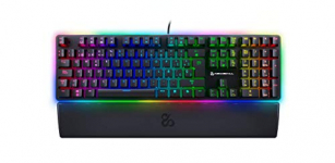 Newskill Suiko Switch Blue – Teclado Mecánico Gaming con Reposamuñecas Incluido (Teclas con Grabación Macro, 20 Modos de Iluminación Rgb) – Color Negro