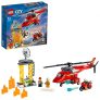 LEGO 60281 City Fire Helicóptero de Rescate de Bomberos, Juguete con Moto, Minifiguras de Bombero y Piloto