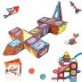 Beeyouk Juguetes de Bloques Construcción Magnéticos,111 Piezas Juegos de Construcción en 3D con Tuberías para Niños y Niñas de 5+ años,Educativos Imanes Construcciones para Ninos de 3 4 5 6 7 8